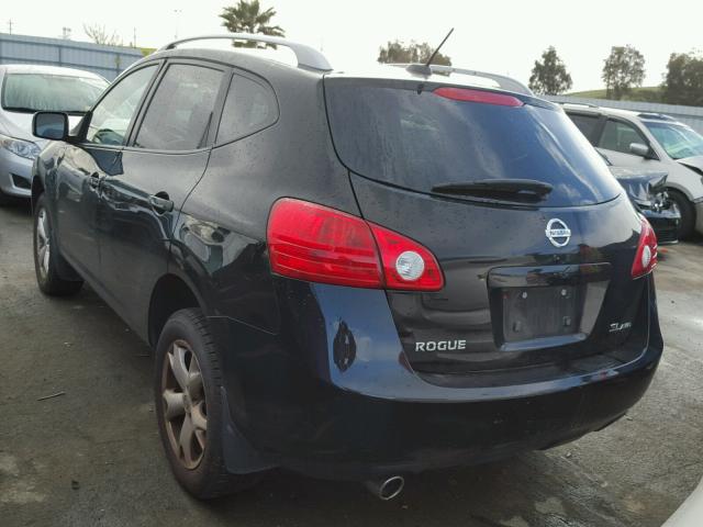 JN8AS58V18W406989 - 2008 NISSAN ROGUE S BLACK photo 3