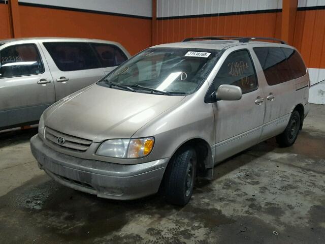 4T3ZF13C93U522174 - 2003 TOYOTA SIENNA LE GOLD photo 2