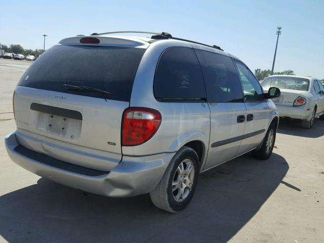 1D8GP25323B225054 - 2003 DODGE CARAVAN SE SILVER photo 4