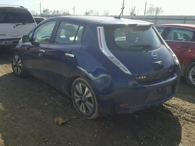 1N4BZ0CP8GC303713 - 2016 NISSAN LEAF SV BLUE photo 3