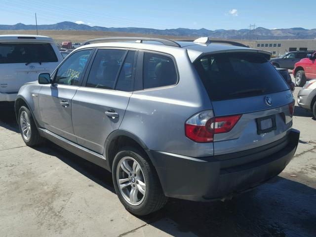 WBXPA93415WD05516 - 2005 BMW X3 3.0I GRAY photo 3