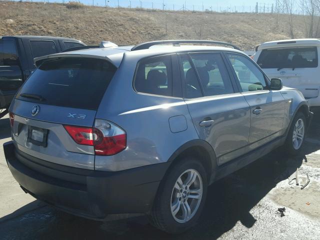 WBXPA93415WD05516 - 2005 BMW X3 3.0I GRAY photo 4