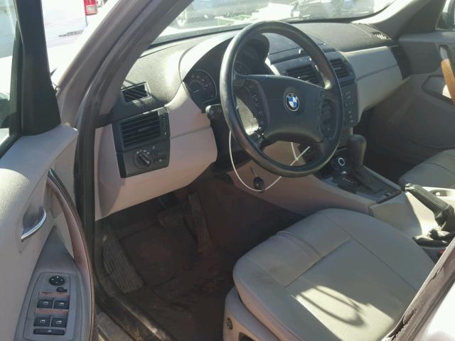 WBXPA93415WD05516 - 2005 BMW X3 3.0I GRAY photo 9