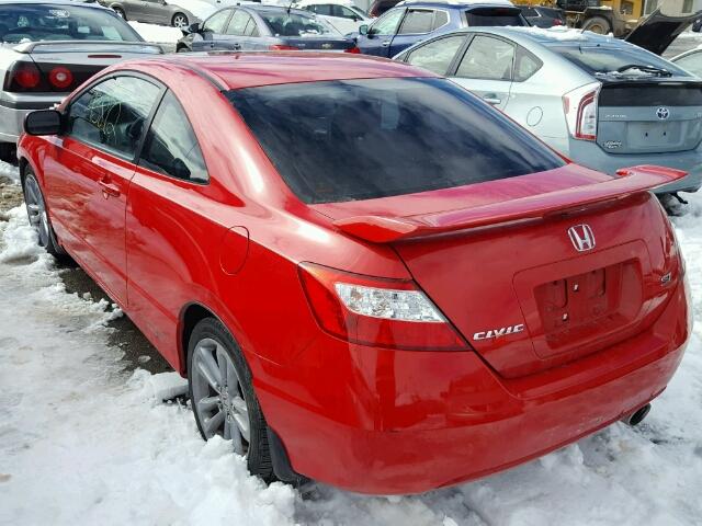 2HGFG21528H701627 - 2008 HONDA CIVIC SI RED photo 3