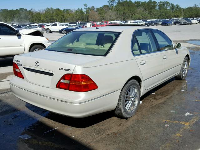 JTHBN30F910008842 - 2001 LEXUS LS 430 CREAM photo 4