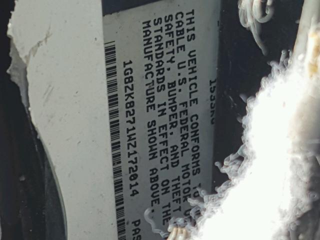 1G8ZK8271WZ172014 - 1998 SATURN SW2 WHITE photo 10