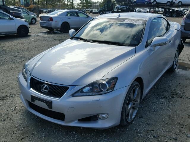 JTHFF2C24B2520466 - 2011 LEXUS IS 250 SILVER photo 2