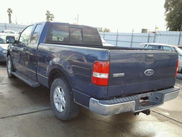 1FTPX12534NB53747 - 2004 FORD F150 BLUE photo 3