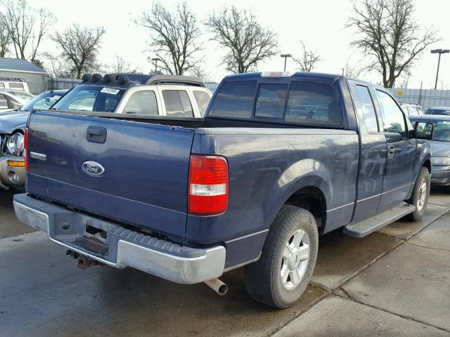 1FTPX12534NB53747 - 2004 FORD F150 BLUE photo 4