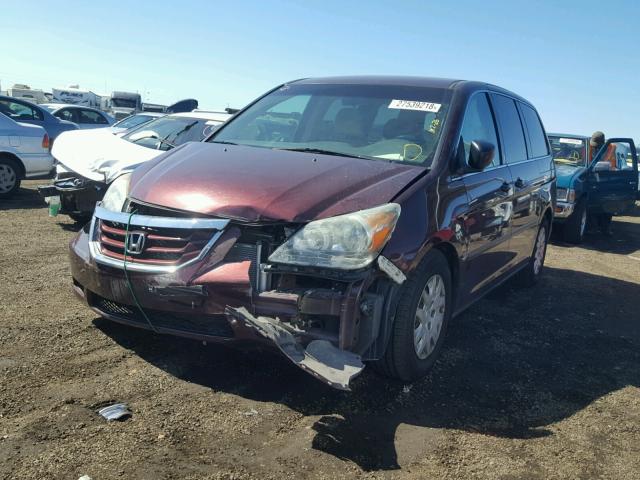 5FNRL38248B068367 - 2008 HONDA ODYSSEY LX BURGUNDY photo 2