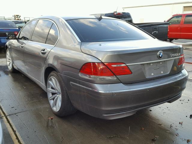 WBAHN83568DT84426 - 2008 BMW 750 LI GRAY photo 3