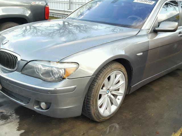 WBAHN83568DT84426 - 2008 BMW 750 LI GRAY photo 9