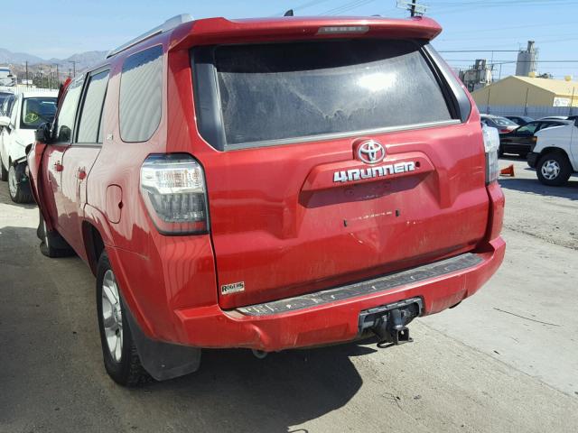 JTEBU5JR4G5290128 - 2016 TOYOTA 4RUNNER SR RED photo 3