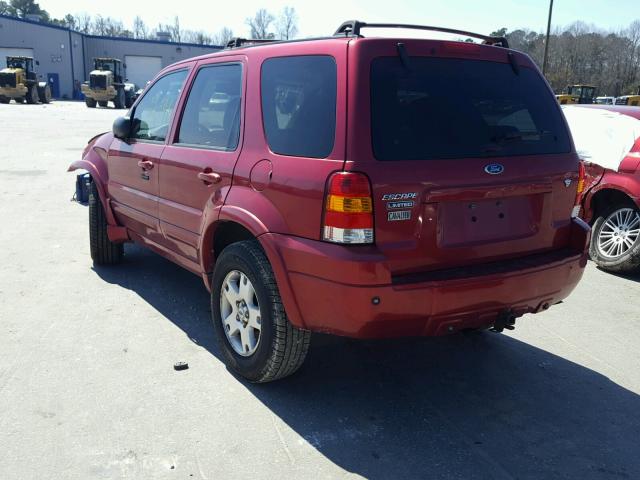 1FMYU94177KA51696 - 2007 FORD ESCAPE LIM RED photo 3