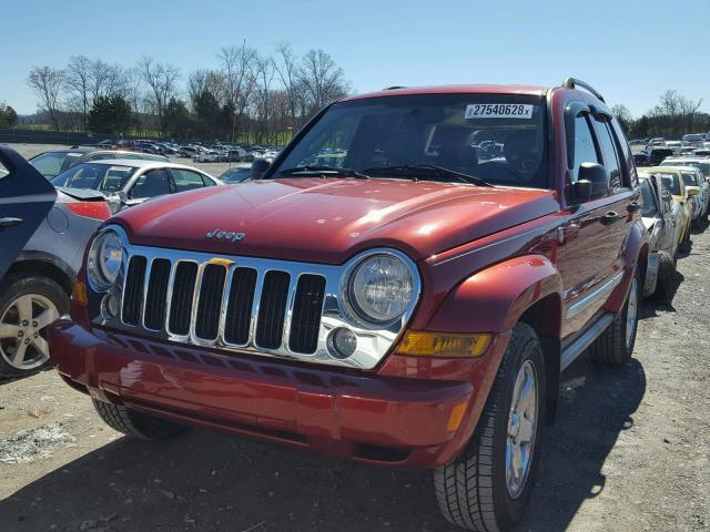 1J4GL58K97W572680 - 2007 JEEP LIBERTY LI RED photo 2