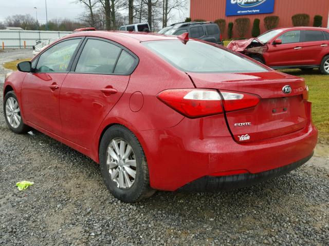 KNAFX4A64G5567015 - 2016 KIA FORTE LX RED photo 3