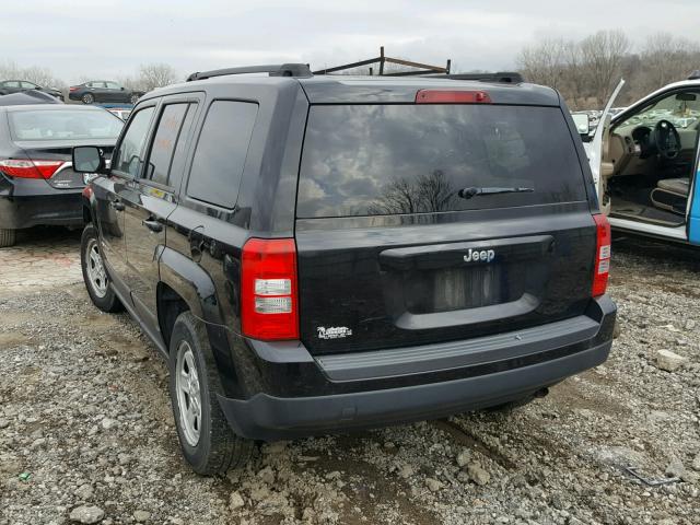 1C4NJPBA7ED545663 - 2014 JEEP PATRIOT SP BLACK photo 3