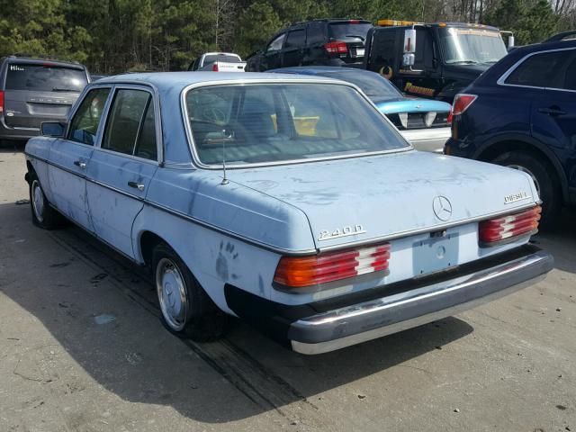 WDBAB23A7BB274848 - 1981 MERCEDES-BENZ 240 D BLUE photo 3