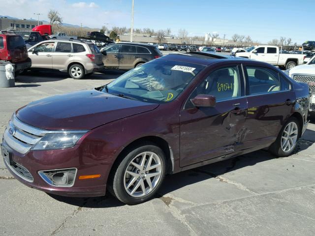 3FAHP0CG2BR108197 - 2011 FORD FUSION SEL MAROON photo 2