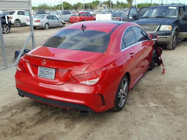 WDDSJ4EB5FN204270 - 2015 MERCEDES-BENZ CLA 250 RED photo 4