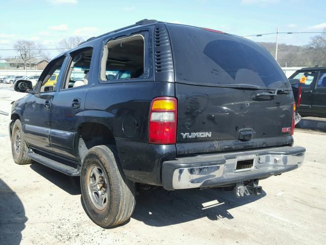 1GKEC13T11R140326 - 2001 GMC YUKON BLACK photo 3