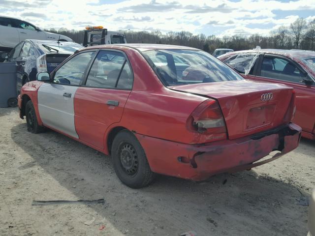 JA3AY26A9WU011796 - 1998 MITSUBISHI MIRAGE DE RED photo 3