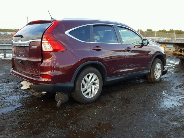 5J6RM4H73GL060765 - 2016 HONDA CR-V EXL RED photo 4