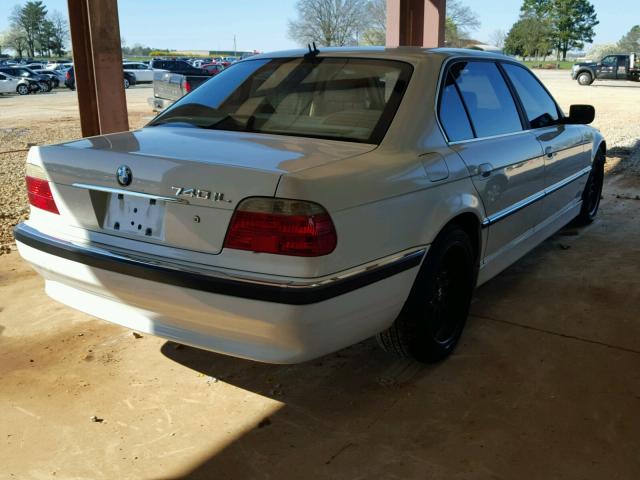 WBAGH83491DP24085 - 2001 BMW 740 IL WHITE photo 4