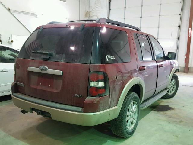 1FMEU74E88UA88966 - 2008 FORD EXPLORER E MAROON photo 4