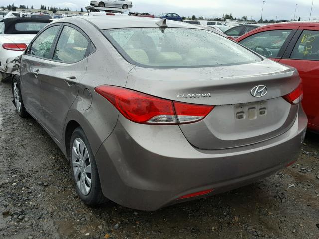 5NPDH4AE9BH016313 - 2011 HYUNDAI ELANTRA GL BROWN photo 3