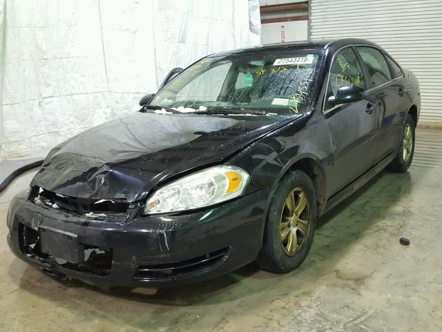 2G1WF5E37C1231603 - 2012 CHEVROLET IMPALA LS BLACK photo 2