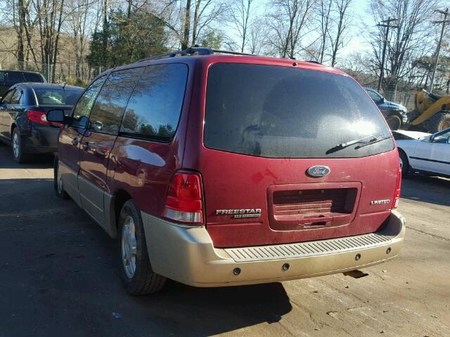 2FMZA58254BA17254 - 2004 FORD FREESTAR L BURGUNDY photo 3