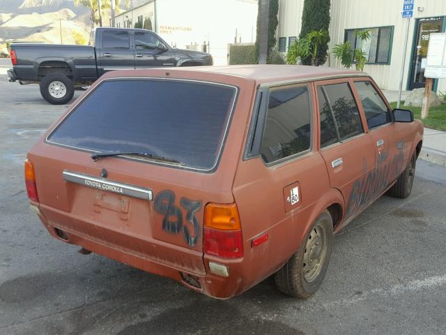 JT2AE72W6D5009691 - 1983 TOYOTA COROLLA DE BROWN photo 4