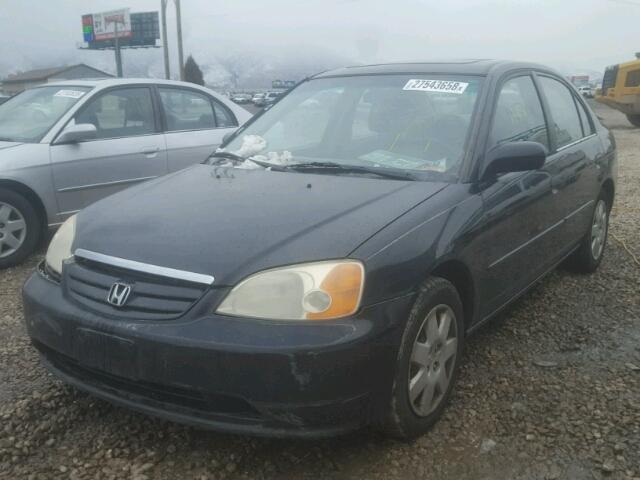 1HGES26721L003404 - 2001 HONDA CIVIC EX BLUE photo 2