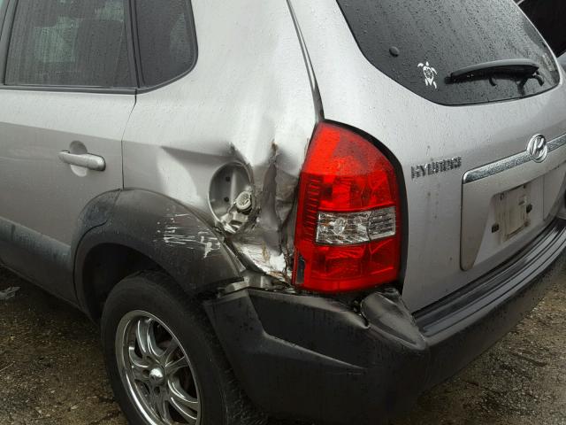 KM8JN12D25U222868 - 2005 HYUNDAI TUCSON GLS SILVER photo 9