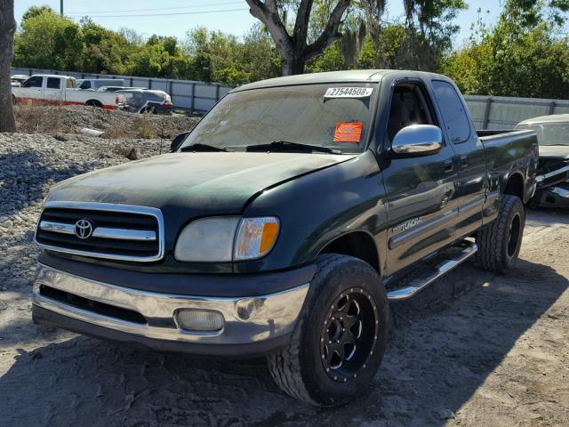 5TBRN34102S306170 - 2002 TOYOTA TUNDRA ACC GREEN photo 2