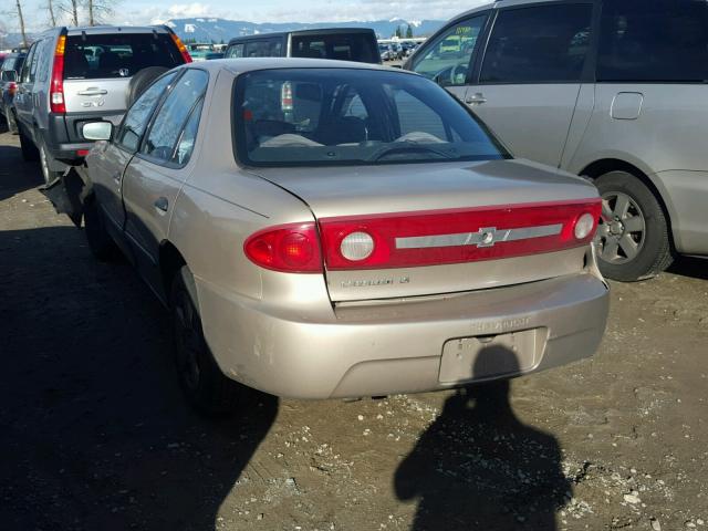 1G1JF52FX37215777 - 2003 CHEVROLET CAVALIER L GOLD photo 3