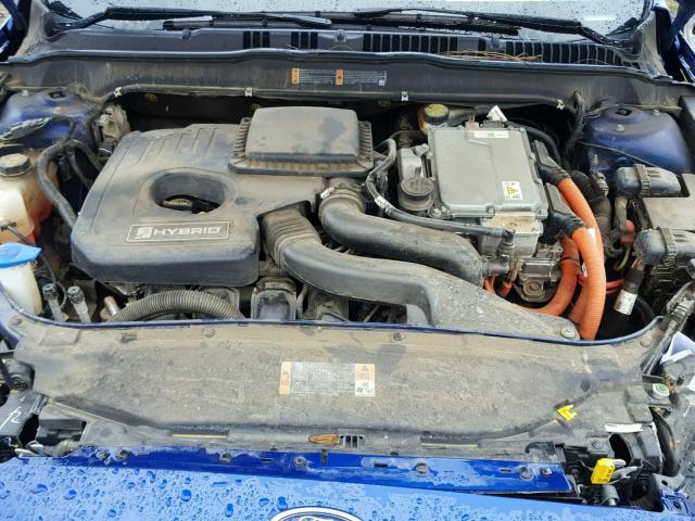 3FA6P0LU1DR257460 - 2013 FORD FUSION SE BLUE photo 7