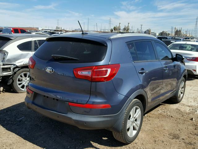 KNDPB3A26C7238943 - 2012 KIA SPORTAGE B BLUE photo 4