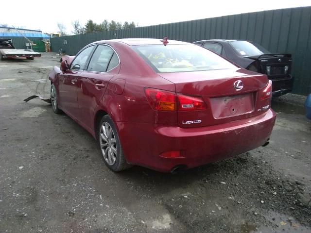 JTHCK262085024081 - 2008 LEXUS IS 250 RED photo 3