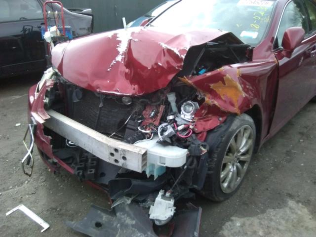 JTHCK262085024081 - 2008 LEXUS IS 250 RED photo 9