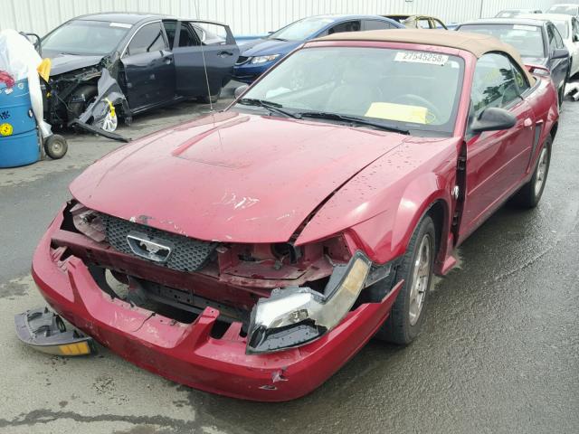 1FAFP44624F180053 - 2004 FORD MUSTANG RED photo 2