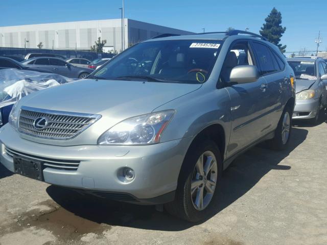 JTJGW31UX82009589 - 2008 LEXUS RX 400H SILVER photo 2