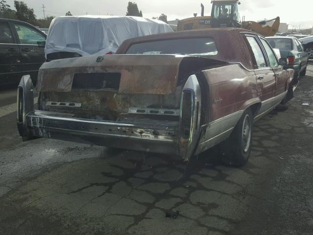 1G6DW5471MR710954 - 1991 CADILLAC BROUGHAM BURGUNDY photo 4