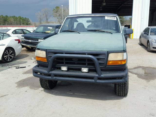 1FTEF14N5TLA93522 - 1996 FORD F150 GREEN photo 9