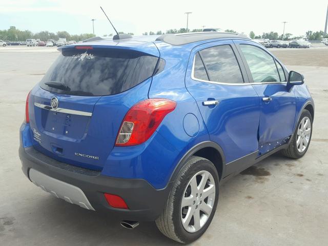 KL4CJCSB4FB220856 - 2015 BUICK ENCORE BLUE photo 4