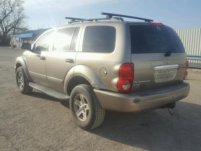 1D4HB48N75F600820 - 2005 DODGE DURANGO SL TAN photo 3