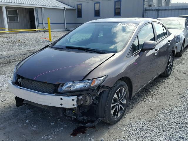 2HGFB2F90DH543552 - 2013 HONDA CIVIC EXL GRAY photo 2