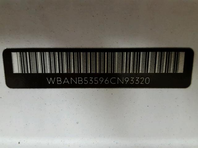 WBANB53596CN93320 - 2006 BMW 550 I WHITE photo 10