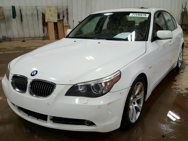 WBANB53596CN93320 - 2006 BMW 550 I WHITE photo 2